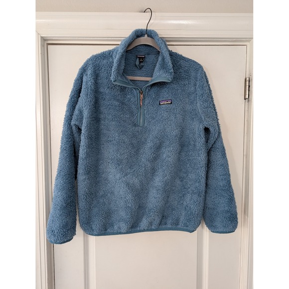 Patagonia Los Gatos 1/4 Zip Fleece Women's Medium Pile Fleece Pullover Blue gorp - Picture 1 of 7